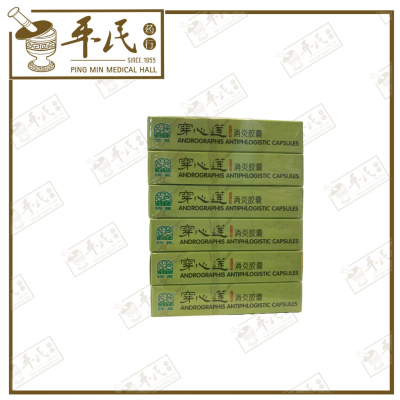 Andrographis Antiphlogistic Capsules 24 Capsules 穿心莲消炎胶囊  | Bulk Buy | 1 Dozen | 12 Pcs | Exp:01/04/2026