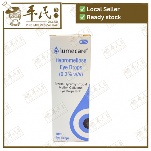 Lumecare Hypromellose Eye Drops 0.3% Sterile Hydroxy Propyl Methyl Cellulose Eye Drops 10ml | Exp:  03/2026