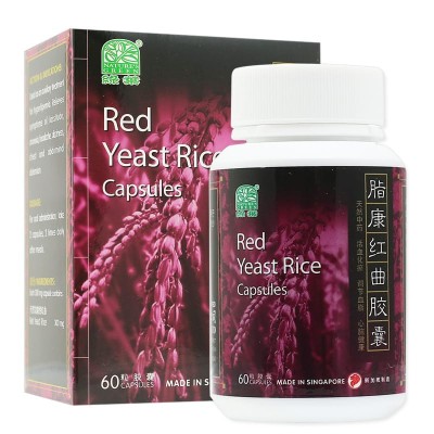 Zhi Kang Hong Qu Jiao Nang Red Yeast Rice Capsules 60S 脂康红曲胶囊 60 S Nature'S Green 绿叶