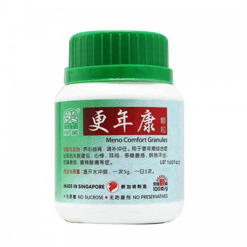 Geng Nian Kang Ke Li Menocomfort Granules 更年康颗粒100G Nature'S Green 绿叶