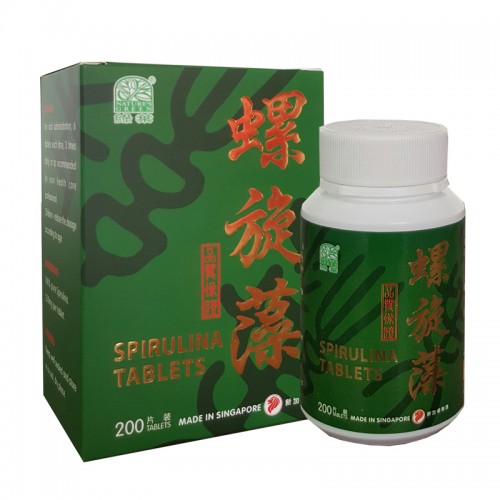 Luo Xuan Zao Spirulina Tablets 200S 螺旋藻 200 S Nature'S Green 绿叶