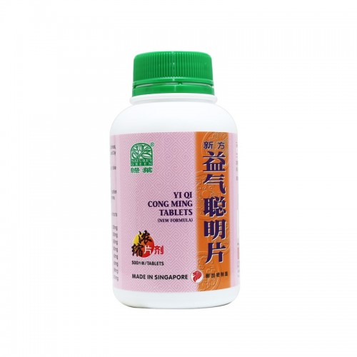 Xing Fang Yi Qi Cong Ming Pian 新方益气聪明片 Yi Qi Cong Ming Tablets (New Formula) 500S Nature'S Green 绿叶