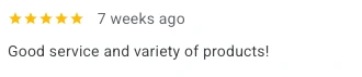 Positive 5 star Google Review of the range of products at Ping Min Medical Hall
