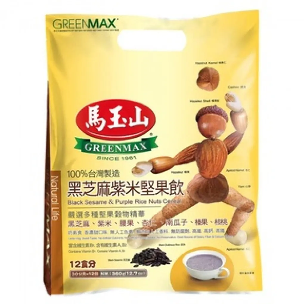 黑芝麻紫米坚果饮.马玉山.MYS.Black Sesame & Purple Rice Drink.12x30G. PHZ88
