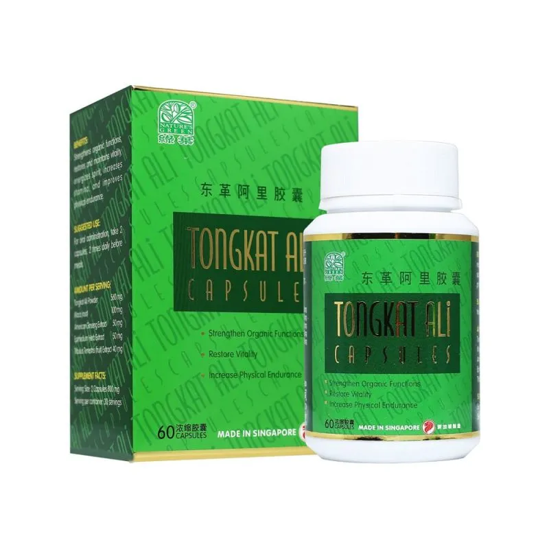 [WDG25] 东革阿里胶囊.绿叶.60s.Tong Kat Ali Jiao Nang Tongkat Ali Capsules 60s Natures GREEN. WDG25